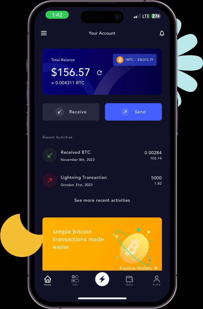 iPayBTC Mobile App Mockup